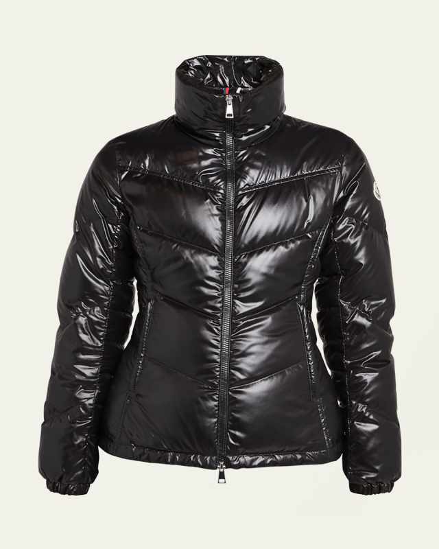 Gast Glossy Nylon Chevron-Quilted Jacket